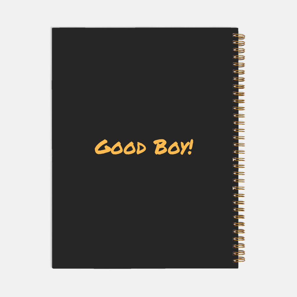 Dog in Purple Notebook Hardcover Spiral 8.5 x 11