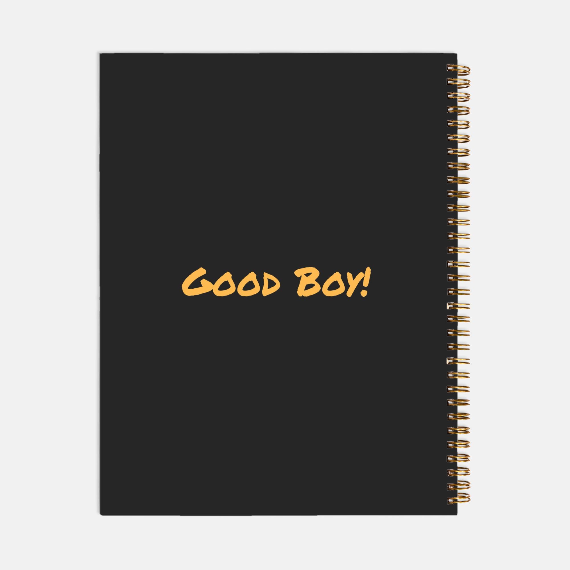 Dog in Purple Notebook Hardcover Spiral 8.5 x 11