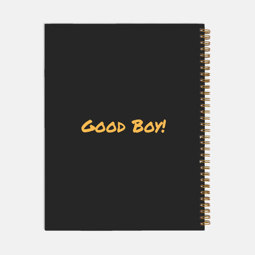 Dog in Purple Notebook Hardcover Spiral 8.5 x 11