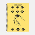Cat in Yellow(Notebook Hardcover Spiral 8.5 x 11)