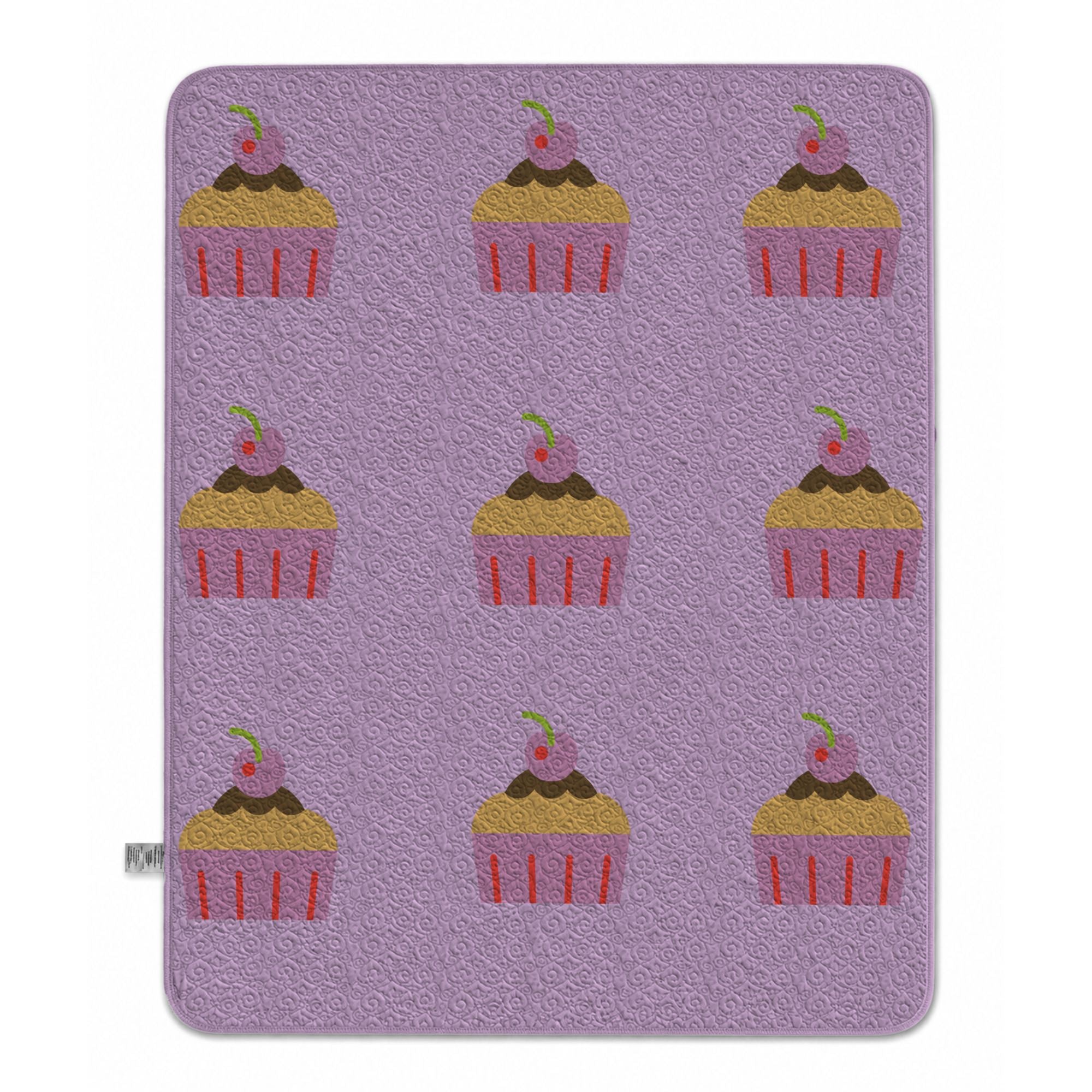 Purple Cupcakes(Quilted Blanket - 50" x 60")