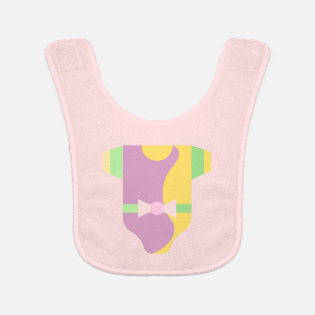 Pink Baby Bib with Onesie design