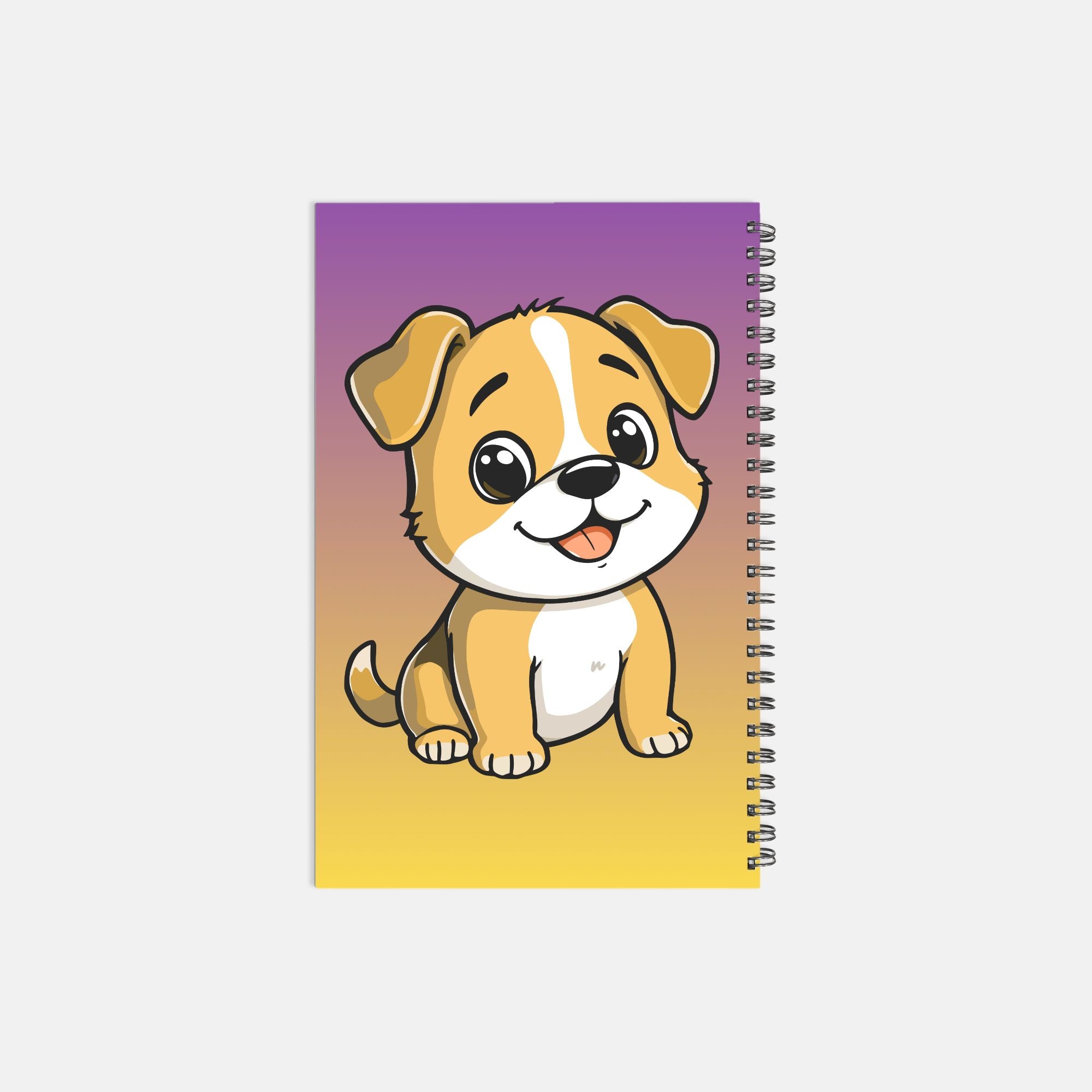 Planner Hardcover Spiral 5.5 x 8.5 - Dog in Ombre