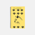 Planner Hardcover Spiral 5.5 x 8.5 - Cat in Yellow