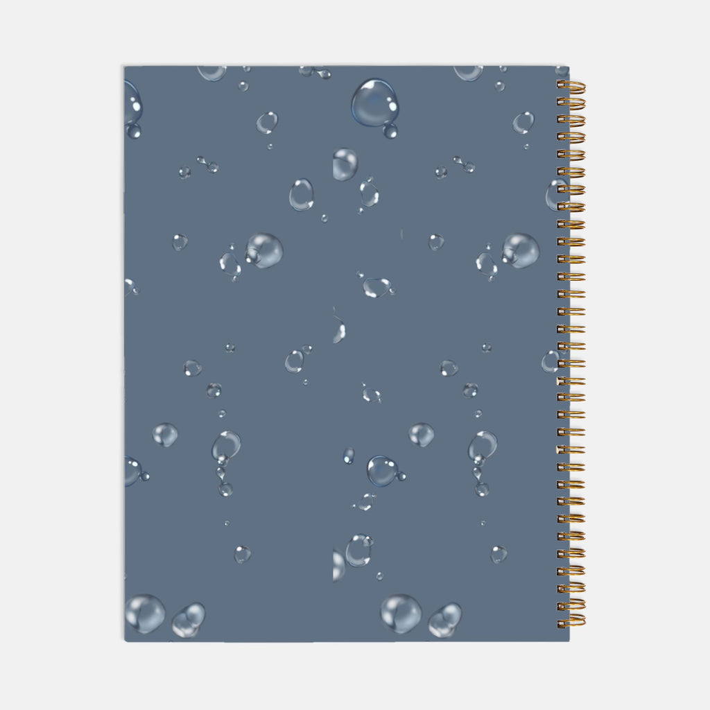 Planner Hardcover Spiral 8.5 x 11 - Ocean Bubbles
