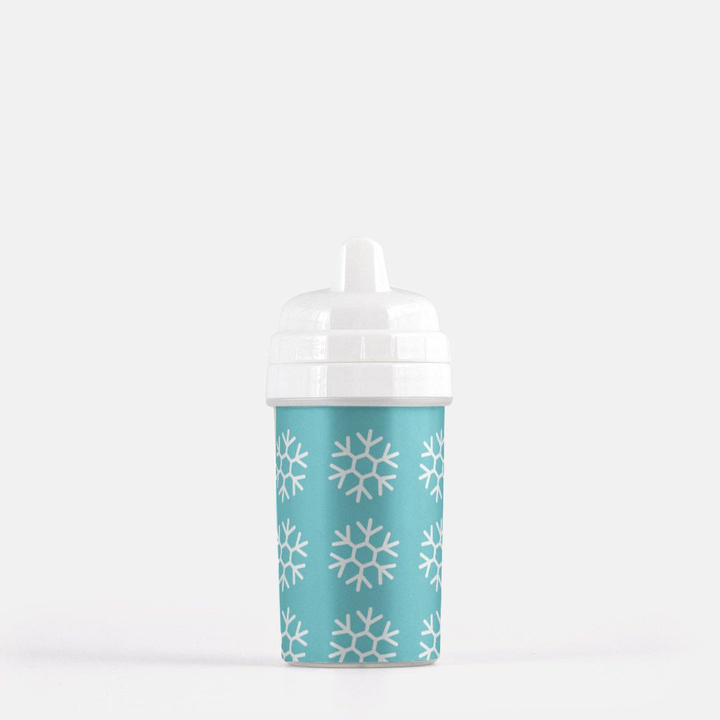 Blue with white snowflakes Sippy Cup