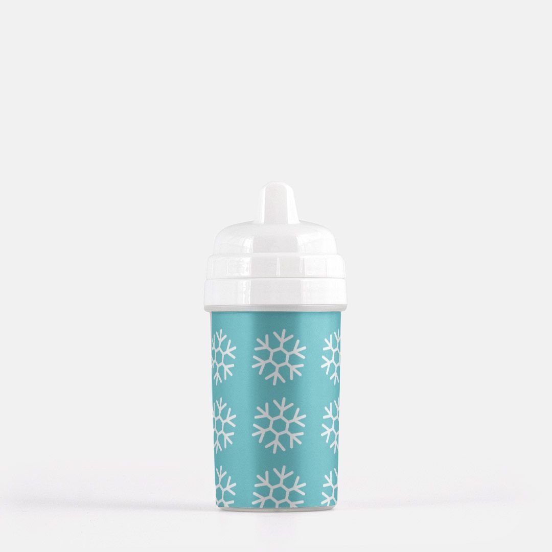 Blue with white snowflakes Sippy Cup