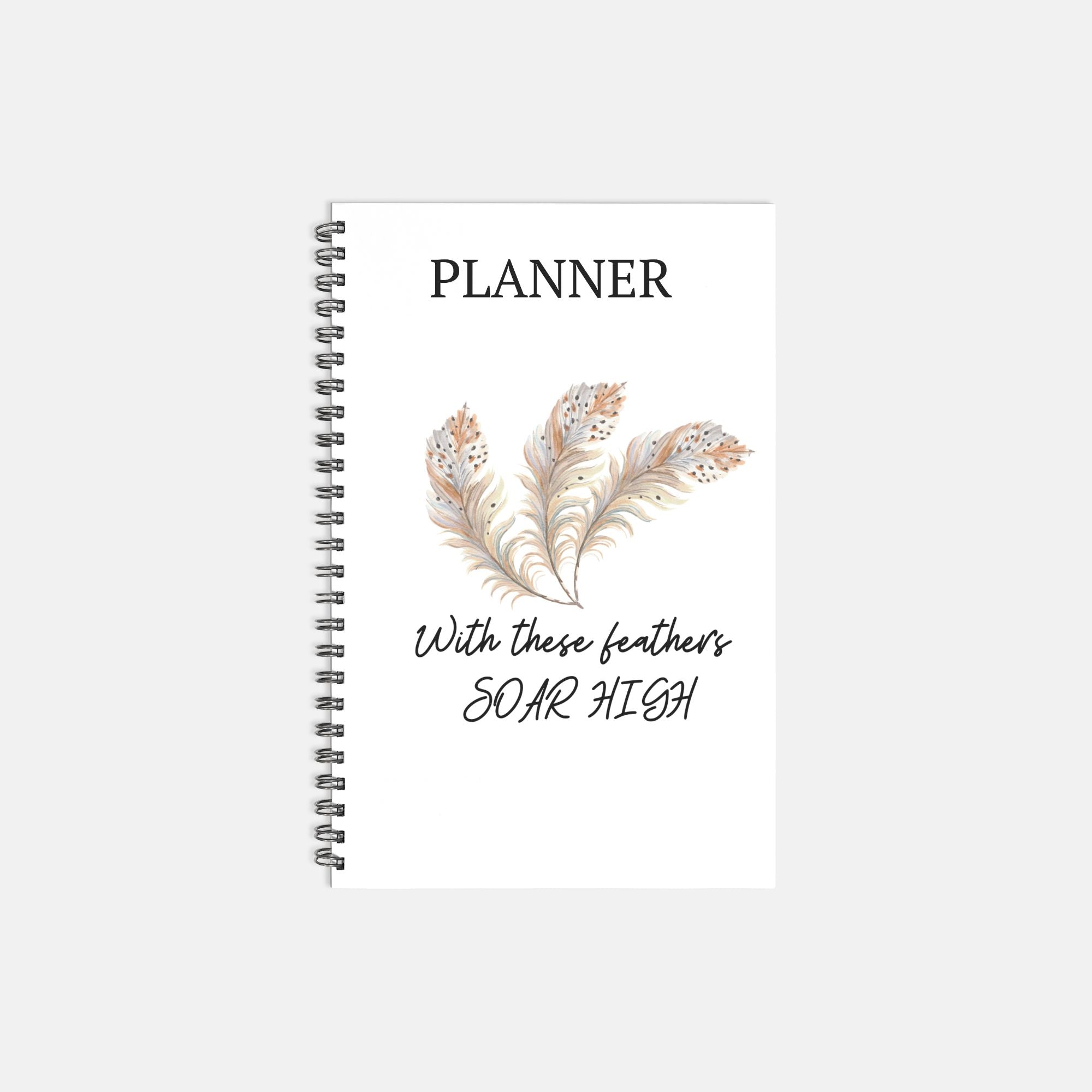 Planner Hardcover Spiral 5.5 x 8.5 - Soar High