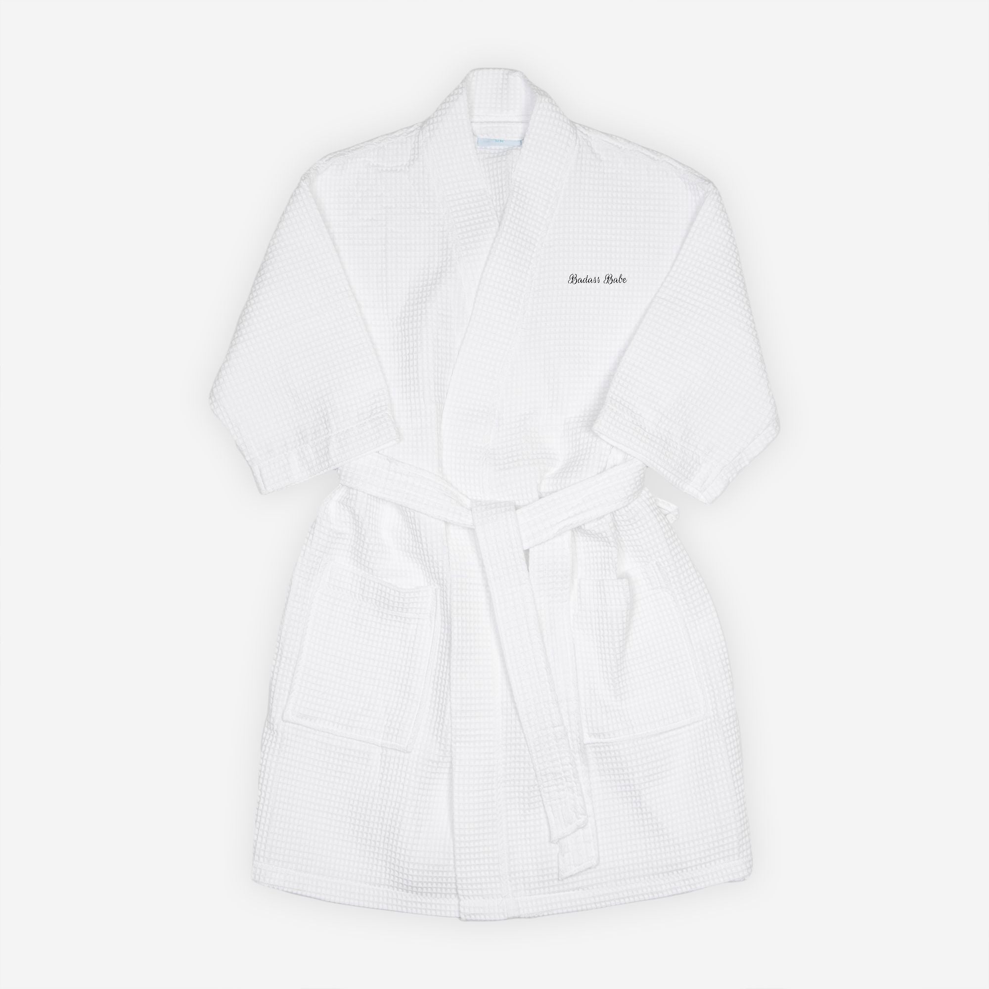 Waffle Weave Kimono Robe - Thigh Length
