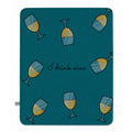 I drink wine Quilted Blanket - 50" x 60"