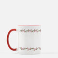 Pink flower chain (Mug 11 oz. Red + White)