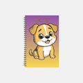 Planner Hardcover Spiral 5.5 x 8.5 - Dog in Ombre
