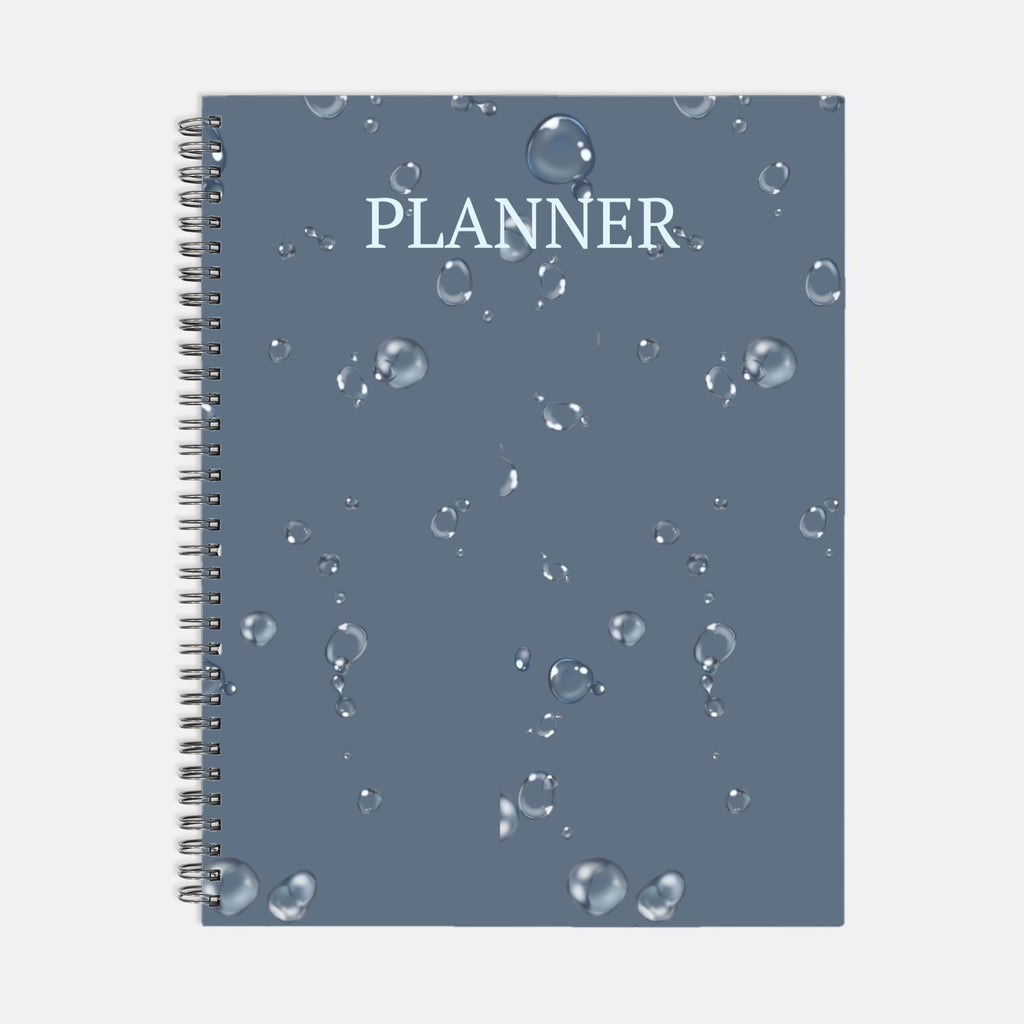 Planner Hardcover Spiral 8.5 x 11 - Ocean Bubbles