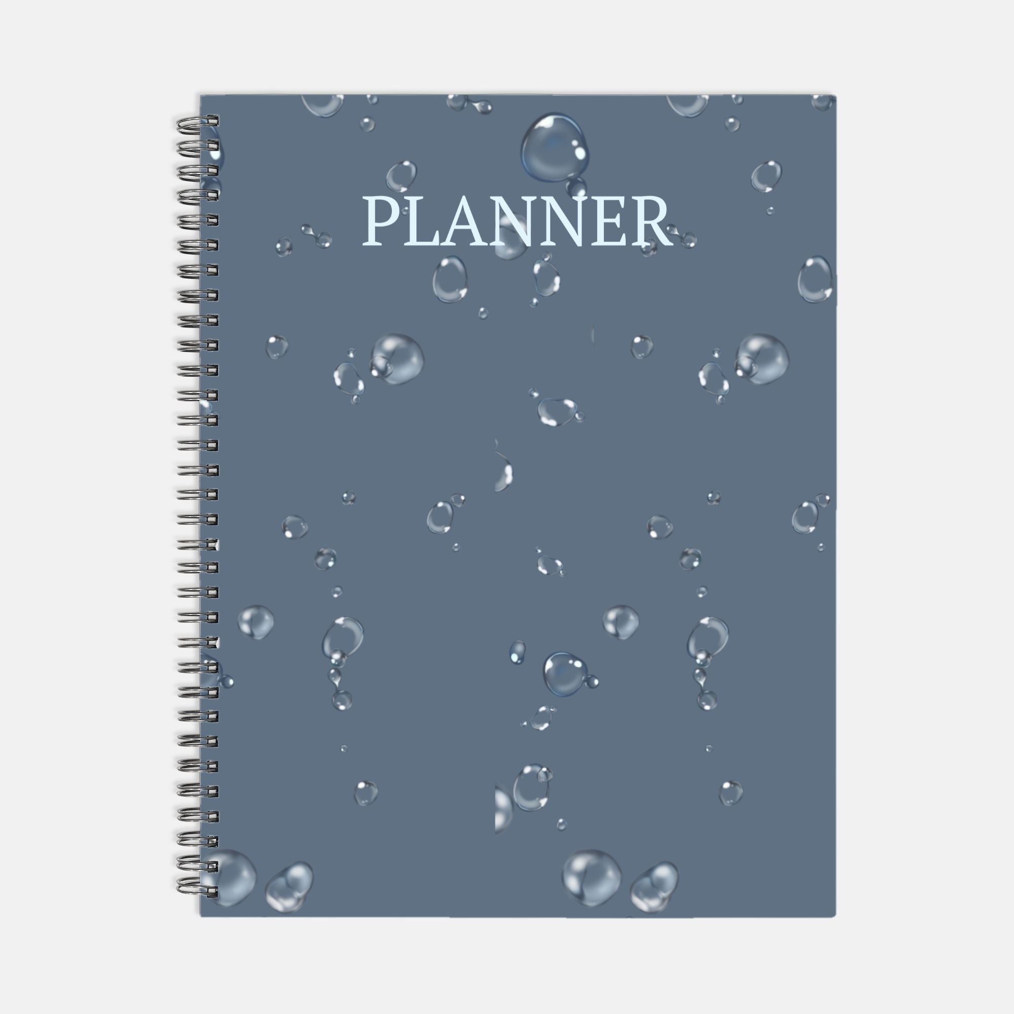 Planner Hardcover Spiral 8.5 x 11 - Ocean Bubbles