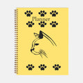 Planner Hardcover Spiral 8.5 x 11 -  Cat in Yellow