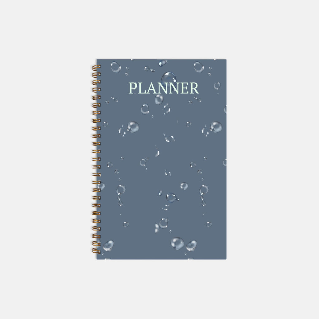 Planner Hardcover Spiral 5.5 x 8.5 - Ocean Bubbles