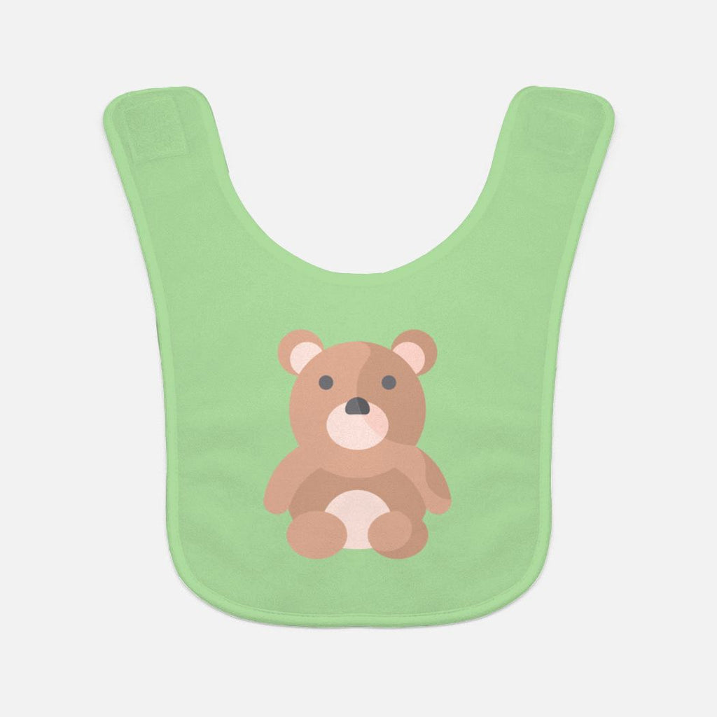 Green with teddy bear Baby Bib