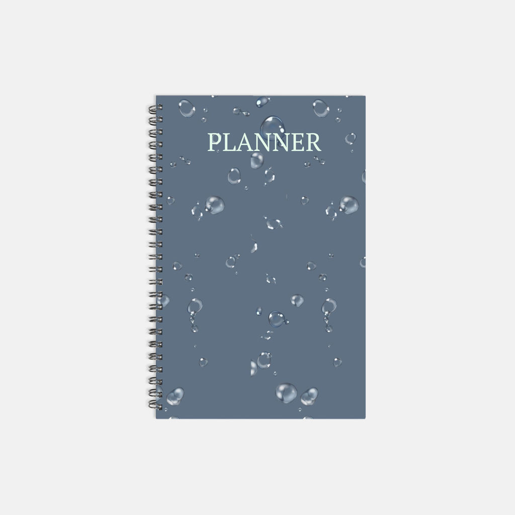 Planner Hardcover Spiral 5.5 x 8.5 - Ocean Bubbles
