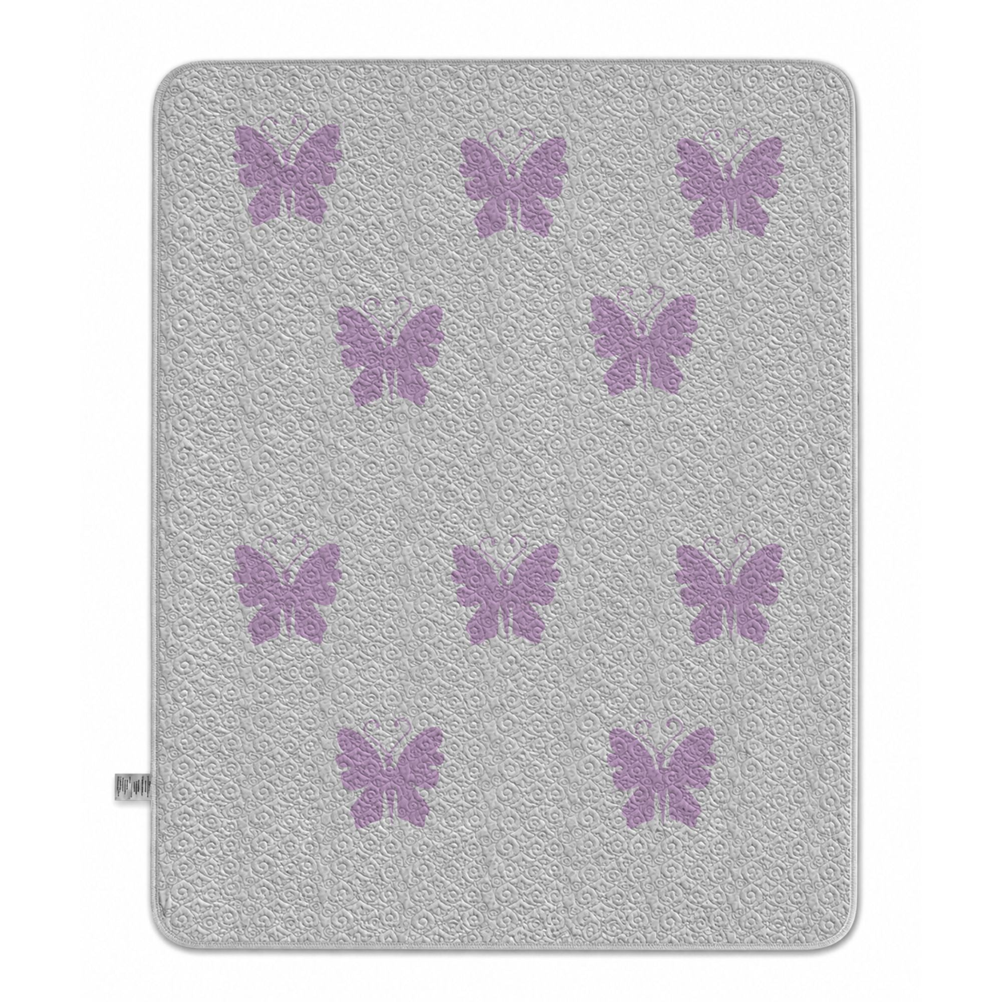 Pink butterflies (Quilted Blanket - 50" x 60")