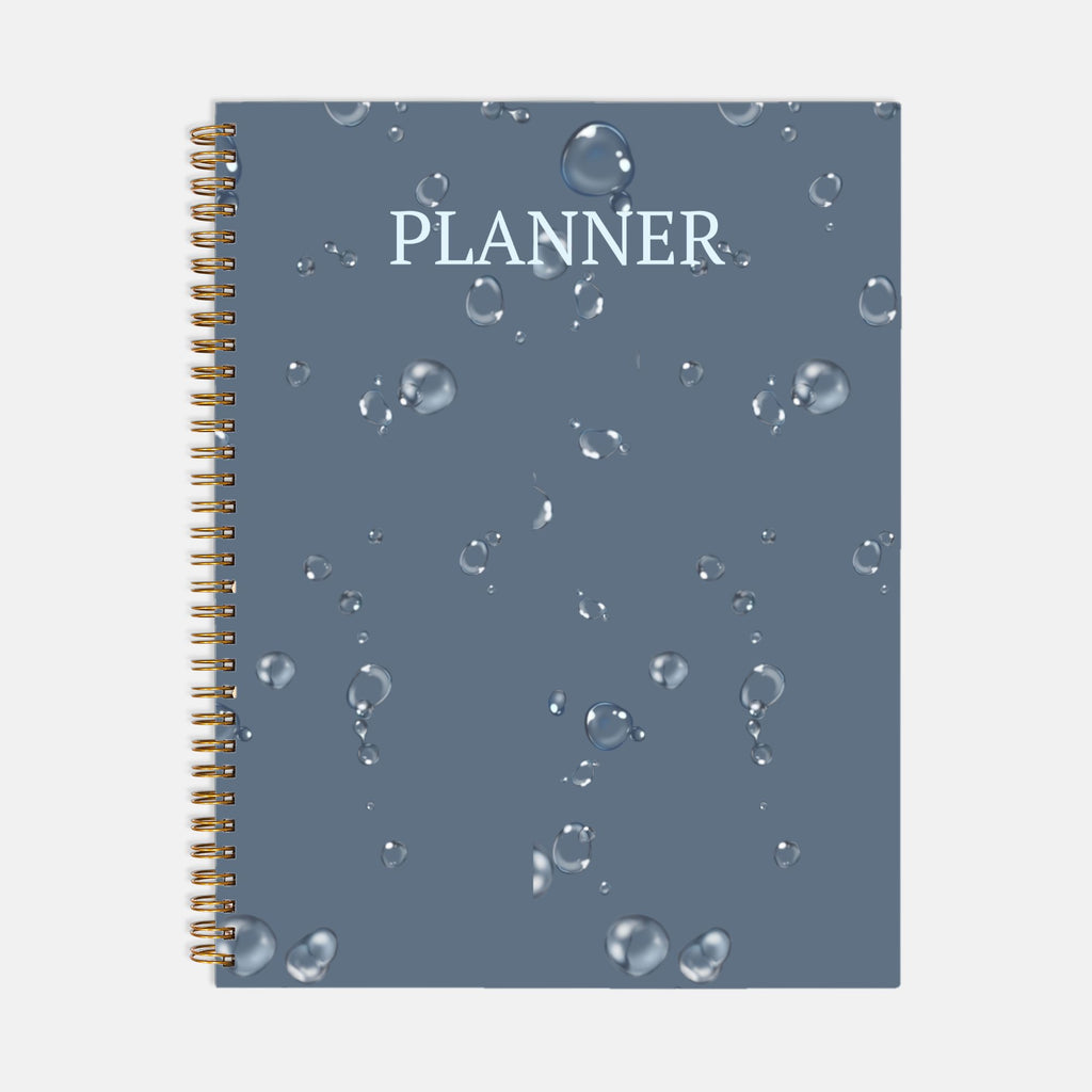 Planner Hardcover Spiral 8.5 x 11 - Ocean Bubbles