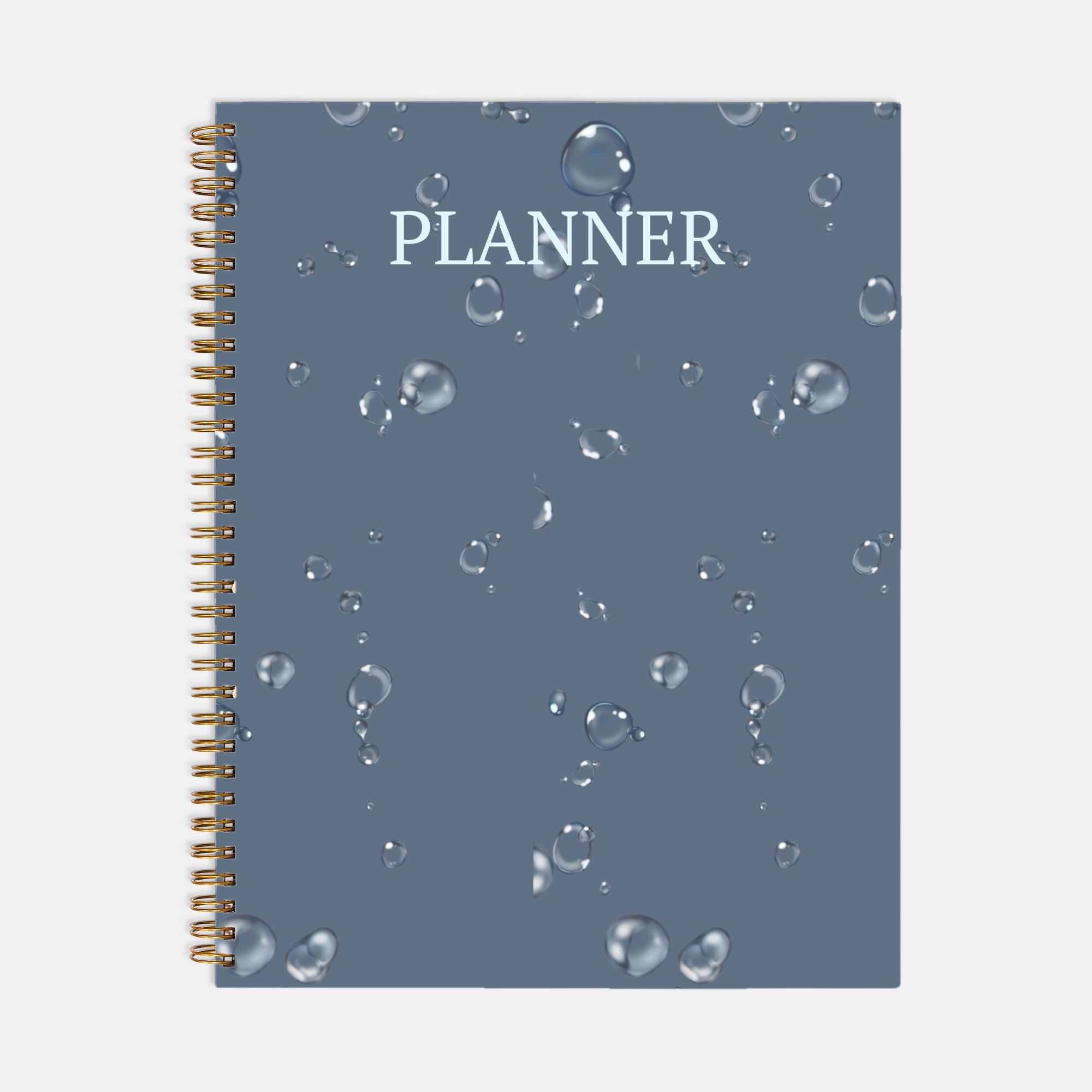 Planner Hardcover Spiral 8.5 x 11 - Ocean Bubbles