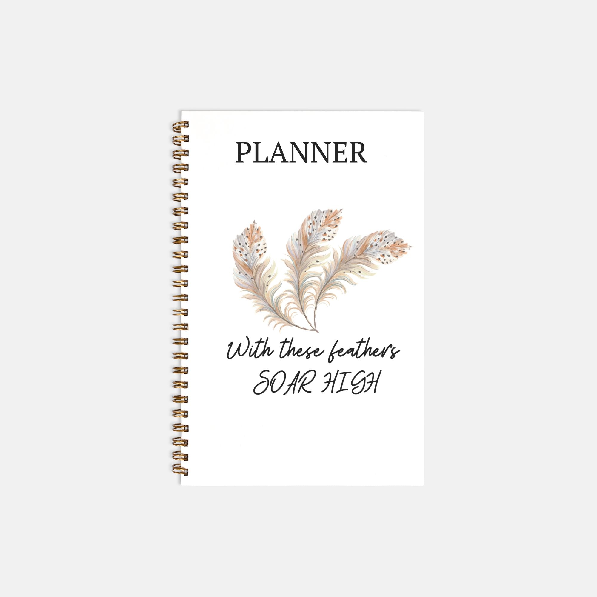 Planner Hardcover Spiral 5.5 x 8.5 - Soar High