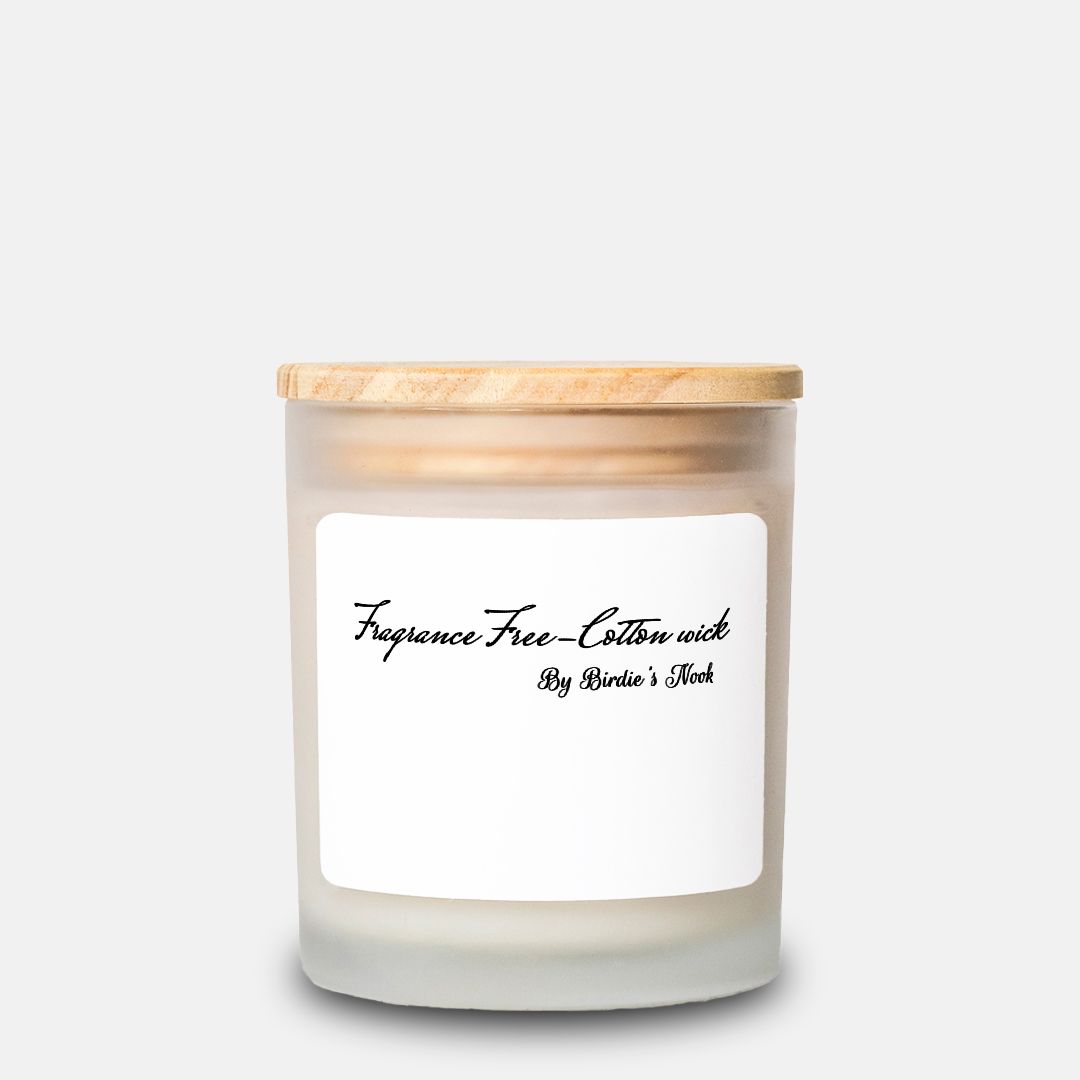 Fragrance Free + Cotton Wick (Candle in Frosted Glass 11 oz)
